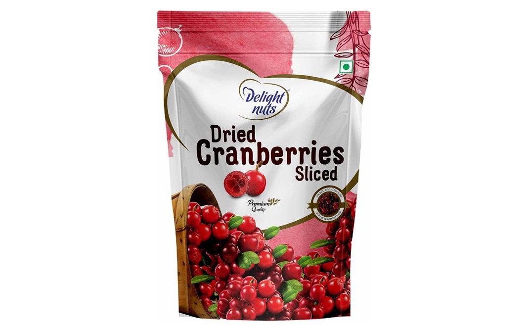 Delight Nuts Dried Cranberries Sliced    Pack  200 grams